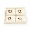 Oirlv Microfiber 4 Grids Stackable Jewelry Display Trays Showcase Jewelry