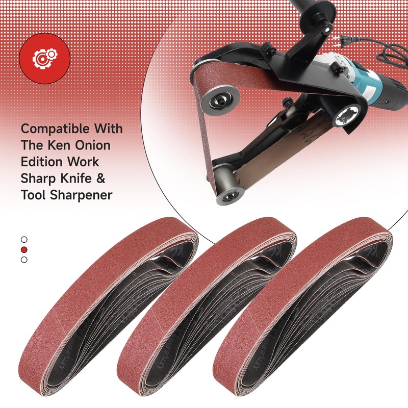 STEBRUAM Sanding Belt 40 x 760 mm,12PCS 120 Grit