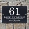 Badgemaster Layered Glass Effect Modern Anthracite Acrylic House Number Sign