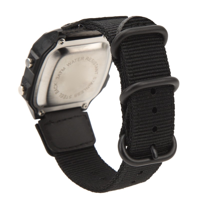 Digital Chronograph Watch Luminous Waterproof Multi Function Retro Style Square