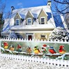 BlissYard Christmas Banner Winter Banner Christmas Birds Banner 78x17 Inches