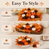 Juego de 51 piezas de decoración de otoño, calabazas artificiales,