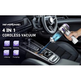 NEVERLAND Cordless Handheld Vacuum Cleaner Portable Small Mini Car Auto Home 2000mAh 5 in1