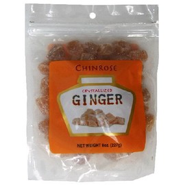 ChinRose Crystallized Ginger, 8-Ounce Bags (Pack of 6)