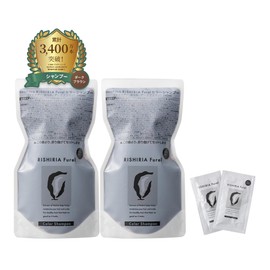 RISHIRIA Furel Color Shampoo (Dark Brown) Refill Pouch, 8.5 fl oz (240 ml), Set of 2 (Trial Color Treatment x 1, Color Care Conditioner x 1)