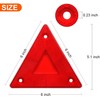 Enjoyist 6-Pack Red Safety Reflector Warning Sign Slow Moving Vehicle