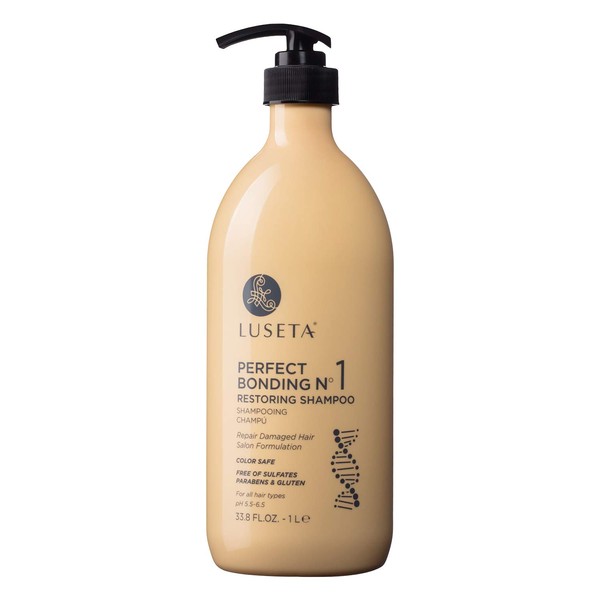 Luseta Perfect Bonding Restoring Shampoo, Bond Strengthening & Color Longevity for All Hair Type, Sulfate & Paraben Free, 33.8 oz