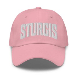 Sturgis Baseball Cap Sturgis Dad Hat South Dakota SD Hat Embroidered Souvenir Pink