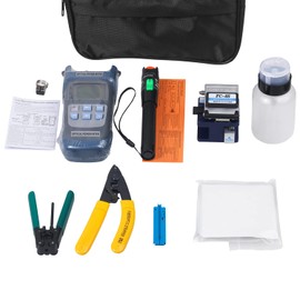 Duogalia Fiber Termination Kit, 30Km Visual Fault Locator, Fiber Light Meter G710A, Fiber Cleaver F-6S, FTTH Fiber Optic Tool Kit for CATV Engineering