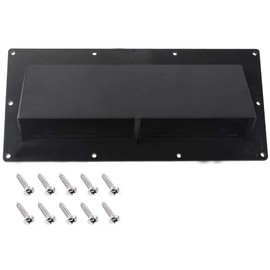 Hedday RV Range Hood Vent Cover Black, RV Stove Vent Cover/RV Exhaust Vent Cover (Include 10 Pcs Screws)