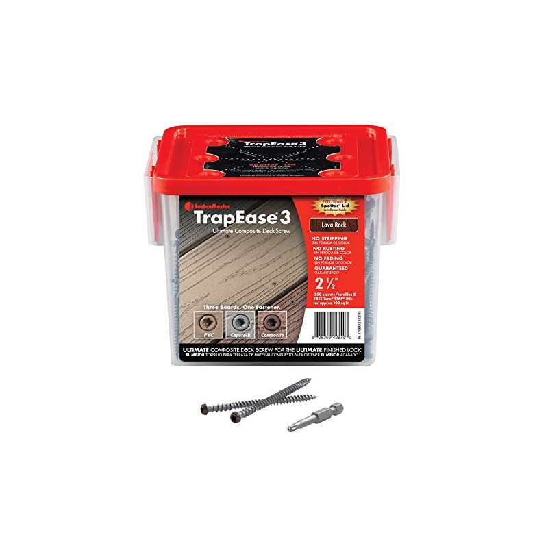 FastenMaster TrapEase 3 Deck Screws for Composite, PVC and Capstock