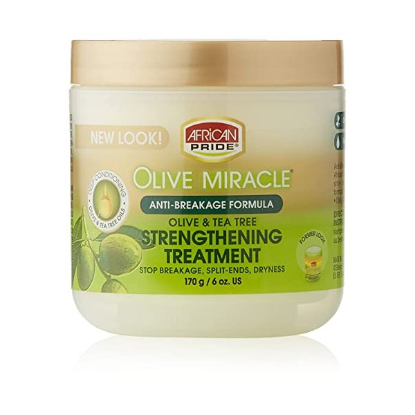 African Pride Olive Wunder Anti-Haarbruch Creme 6oz Jar - (2 Pack)