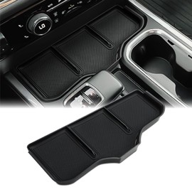 auovo Organizer Under Screen Compatible with Chevy Silverado/GMC/Sierra 1500 2023 2024 2025 Accessories Center Console Organizer Tray (ONLY FIT Full Console with Bucket Seats)