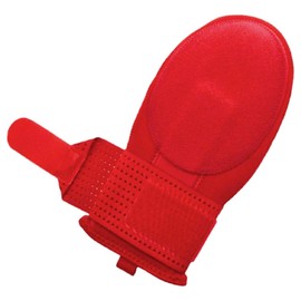 Aristal スライディングミット【突き指防止で安心プレー】野球 走塁用ミット 左右兼用 手首ガード 怪我防止 (レッド　, 子供用)