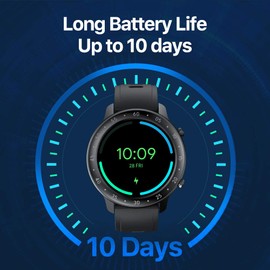 TicWatch GTX Fitness Smartwatch für Sie, mit 10 Stunden Akkulaufzeit, wasserdichtem IP68, Herzfrequenzmonitor, Sonnomonitor