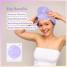 15 Min Nourishing Travel Hair Mask Set for Deep Conditioning, Vibrance, and Shine