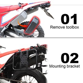 Xitomer Motorcycle Saddlebag Support Racks Fit for CRF300 Rally/L 2021-2025 Motorcycle Pannier Racks Side Carrier Pannier Racks