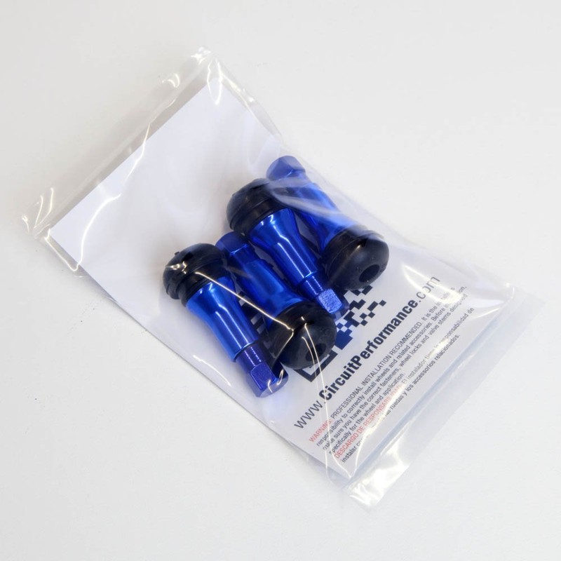 Circuit Performance Blue Rubber Valve Stems TR413 30mm (Set of