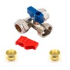 Washing Machine Tap Tee 15mm x 3/4" BSP. +2 Extra