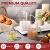 Lallisa 3 Pack High Borosilicate Glass Measuring Cups with Handle