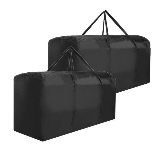 Patio Cushion Storage Bag Waterproof Extra Large Protective Zippered Outdoor Cushion Storage Bags Furniture Storage Bag with Handles, 68" L x 30" W x 20" H (2 Pack)