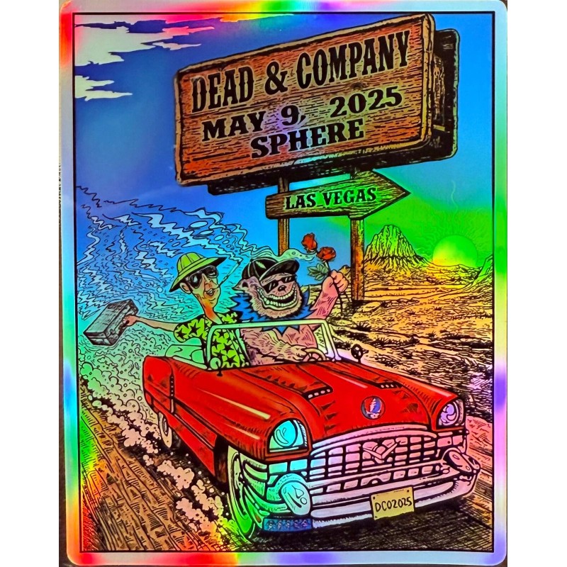 DEAD AND COMPANY LAS VEGAS SPHERE POSTER/STICKER FOIL MAY 9TH2025
