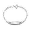 Tuscany Silver Women's Sterling Silver Baby Figaro 3+1 ID Bracelet