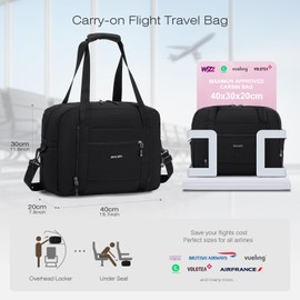 SPAHER 2X Wizzair Cabin Bag 40x30x20 Travel Duffle Bag Gym Sports Weekend Maternity Bags for Women Waterproof Overnight Holdall Hospital Flight Bag Carry on Underseat Hand Luggage