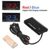 Akozon LED Digital Voltmeter 12V Car Motorcycle Digital Waterproof Shockproof