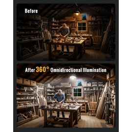 FabStyl Solar Indoor Outdoor Shed Light with 4000LM, Upgrade 228 LED Solar Pendant Light Daytime Available with 3 Color Temperature Remote Control Motion Sensors for Gazebo,Shed,Garage,Barn, 2 Packs