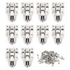 LEEFONE 10 Pack Metal Duck-Billed Box Hasp Lock Toggle Latch Catch, Silver Decorative Hasp with Mounting Screws for Jewelry Box Cabinet Toolbox Suitcase