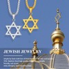 Richsteel Stainless Steel Hexagram Necklace Star of David Pendant with