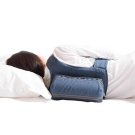 WoodyKnows Side Sleeping Bag with and Chest Strap, Sleep Position Trainer, Relieves Snoring Caused by Neck Problems (L)
