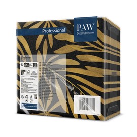 PAW - Napkins Made of airlaid - Fabric-Like (40 x 40 cm) I 50 Pieces I Ideal for Wedding, Baptism, Communion, Birthday I Fabric-Like Napkins - Gold, Leaves I Color: Golden Leaves