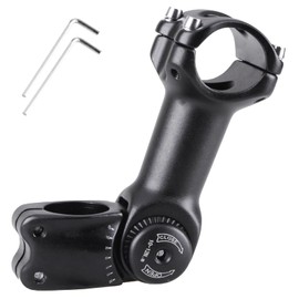TRIWONDER Bicycle Stem, Handle Stem, Bike Stem, Clamp Diameter: 1.1 inches (28.6 mm), 1.0 inches (25.4 mm), Compatible with Mountain Bikes, Road Bikes, Cross Bikes, 0-60 Degree Adjustment, Handlebars 3.5 inches (90 mm) / 4.3 inches (110 mm) / 4.7 inches 