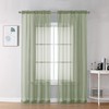 Chyhomenyc Sheer Sage Green Curtains 90 Inch Long 2 Panels