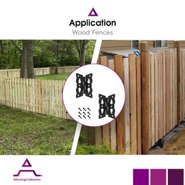 Advantage Industries 8" Decorative Contemporary Butterfly Hinge (Pairs) | for Wood Fences | Zinc-Painted Steel with Powder-Coated Paint | Tight Hinge Tolerance | Black (AD2006)
