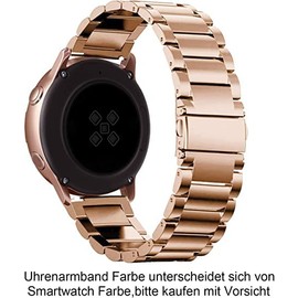 Blueshaweu Compatible for TUYOMA Smartwatch 1.28 Inch Band, Quick Release Stainless Steel Metal Replacement Straps Compatible TUYOMA LW36 Smartwatch 2022 (Rose Gold)