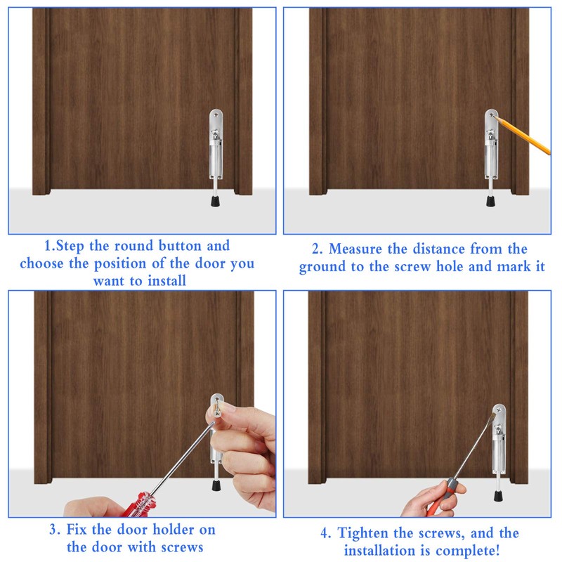 1 Pieces Door Holder, Heavy Duty Door Stopper Adjustable Door