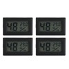 4PCS Mini Embedded Digital Temperature Humidity Meters Gauge Indoor Thermometer