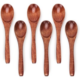 does not apply 6in Wooden Spoon  6pcs Soup Spoons Set  Small Wooden Utensils for Coffee