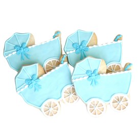 1 Dz. Baby Stroller Cookies! Baby SHower Themed Party Favors or Gift!