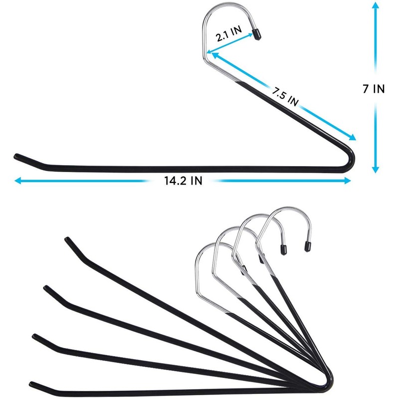 IPOW 24 Pack Heavy Duty Metal Pants Hangers, Jean Hangers