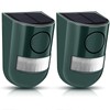 Qualirey Solar Sound and Light Alarm Motion Sensor 129db Outdoor