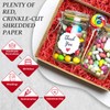 mxxkms 2.2 lbs Red Crinkle Paper Filler - Vibrant Shredded
