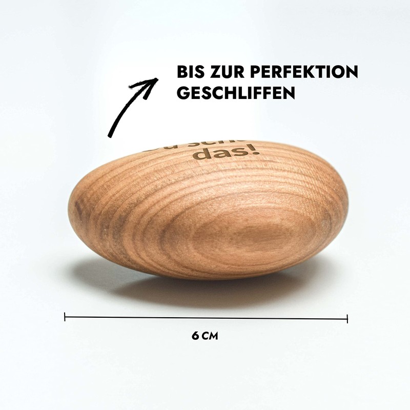 Worry Stone with Engraving - Wooden Heart with Engraving -