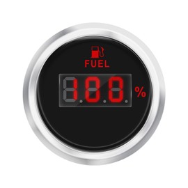 Medidor de combustible para barco, de 0 a 90 ohmios, medidor de nivel de combustible marino, medidor de tanque de combustible de gas, para coche, RV, camión, vehículo, con esfera de 52 mm,