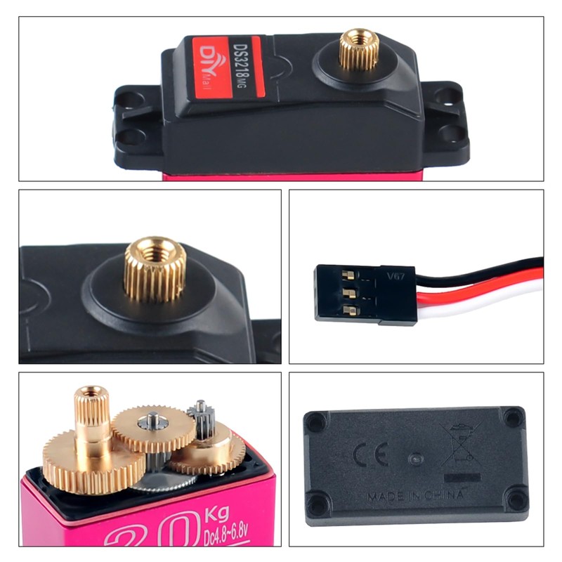 Wishiot 2PCS 20kg DS3218 Servo 270 Degree High Torque Waterproof