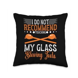 Glass Blowing Kit for Beginners & Clothing Kit Lampwork Beads Glass Blowing Glassblower Throw Pillow, 16x16, Multicolor