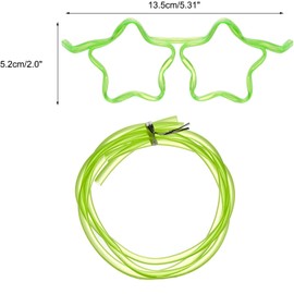 Straw Glasses, Novelty Glasses Straw, Reusable Straw Glasses, Crazy Fun Loop Straws, Flexible Multicoloured Straws, Heart-Shaped Glasses Frame, 4 Colours, Pack of 12